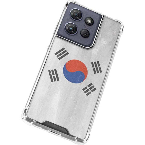 South Korean Flag Distressed Moto G Play 5G (2025) Clear Case